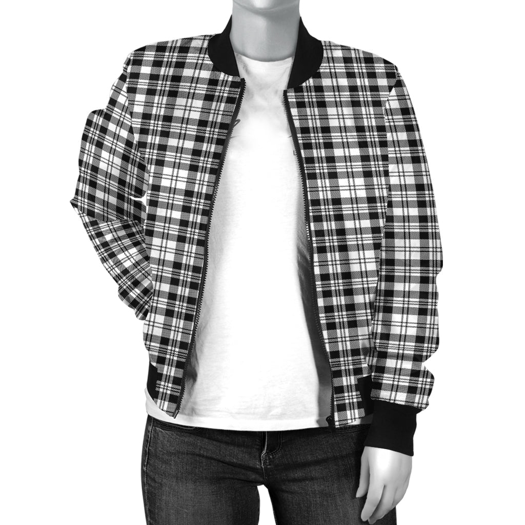 scott-black-white-tartan-bomber-jacket