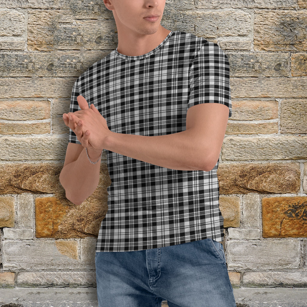 Scott Black White Tartan T-Shirt - Tartan Vibes Clothing