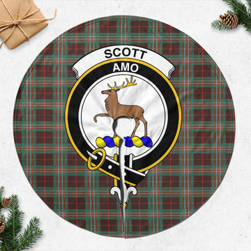 Scott Brown Ancient Tartan Christmas Tree Skirt with Family Crest