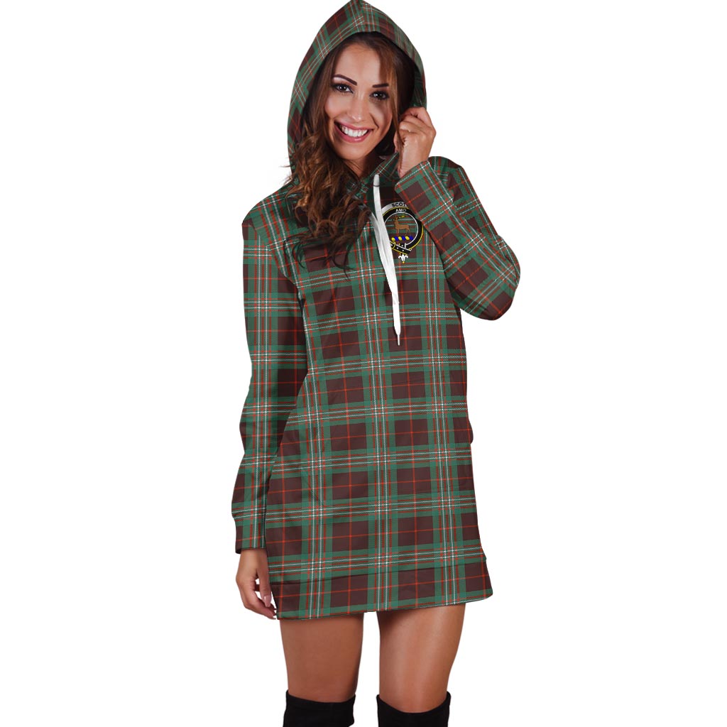 Scott Brown Ancient Tartan Hoodie Dress with Family Crest - Tartan Vibes Clothing