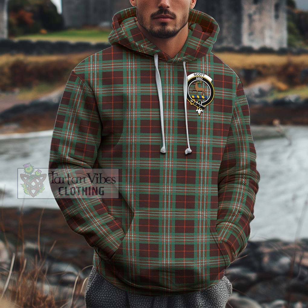 Scott Brown Ancient Tartan Cotton Hoodie with Family Crest Pullover Hoodie XS - Tartan Vibes Clothing