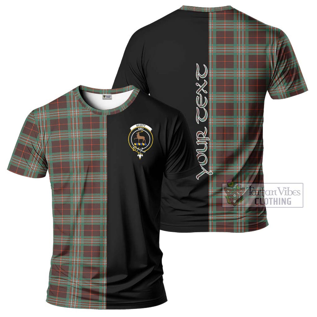 Scott Brown Ancient Tartan T-Shirt with Family Crest and Half Of Me Style Kid's Shirt - Tartanvibesclothing Shop