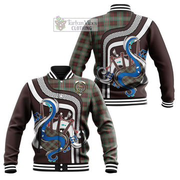 Scott Brown Ancient Tartan Baseball Jacket with Epic Bagpipe Style