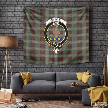 Scott Brown Ancient Tartan Tapestry Wall Hanging and Home Decor for Room with Family Crest