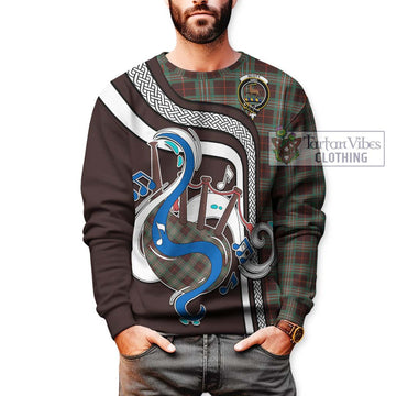 Scott Brown Ancient Tartan Sweatshirt with Epic Bagpipe Style