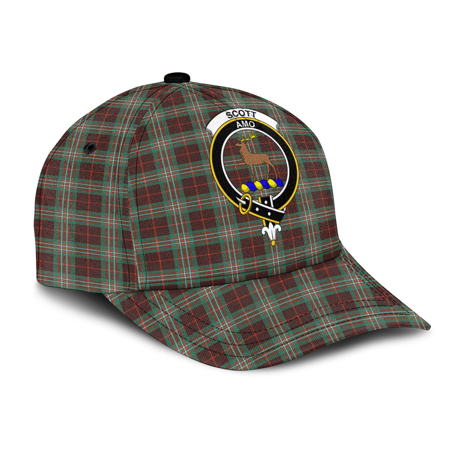 Scott Brown Ancient Tartan Classic Cap with Family Crest - Tartan Vibes Clothing