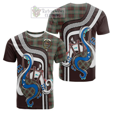 Scott Brown Ancient Tartan Cotton T-shirt with Epic Bagpipe Style