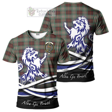 Scott Brown Ancient Tartan Cotton T-shirt with Alba Gu Brath Regal Lion Emblem