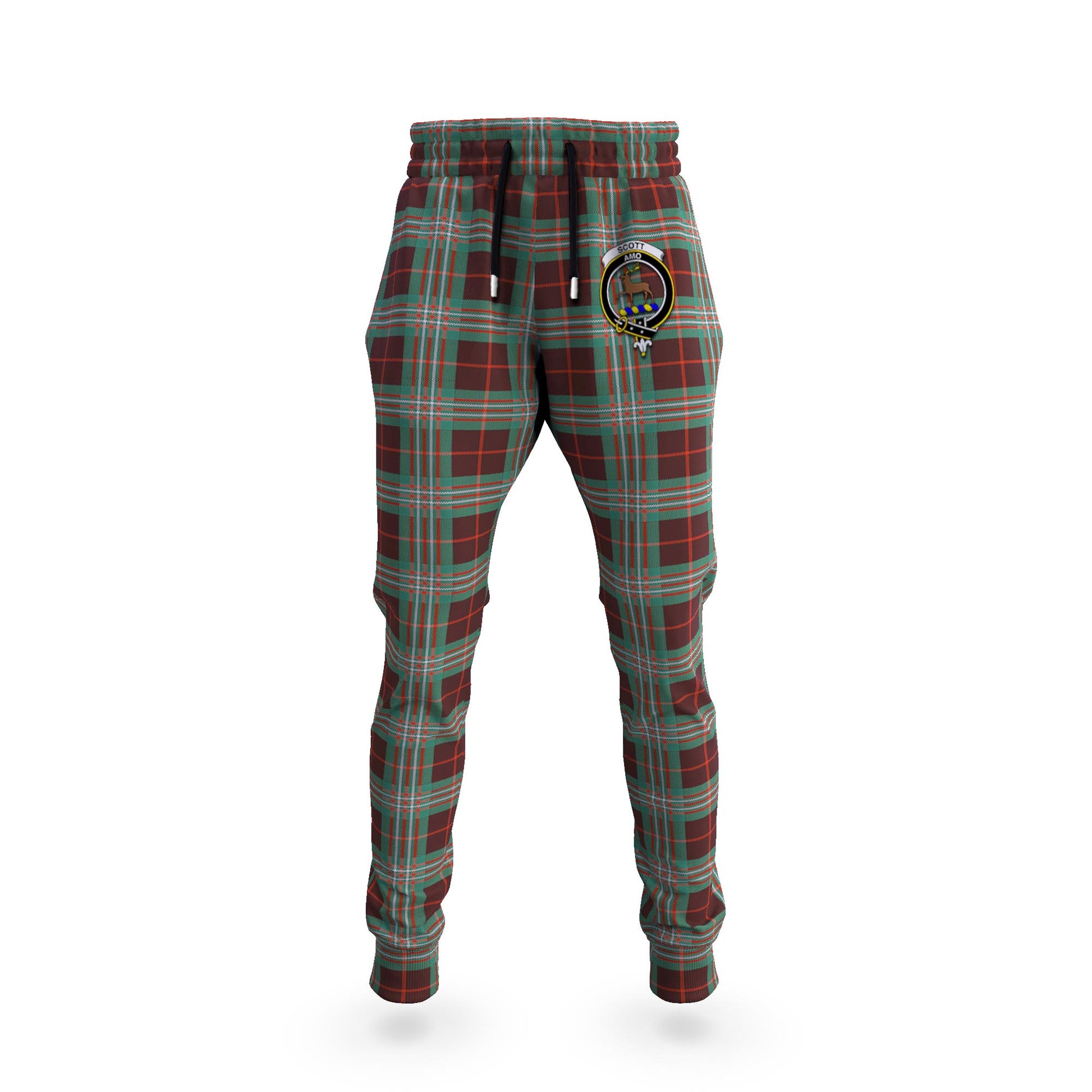 Scott Brown Ancient Tartan Joggers Pants with Family Crest 5XL - Tartan Vibes Clothing