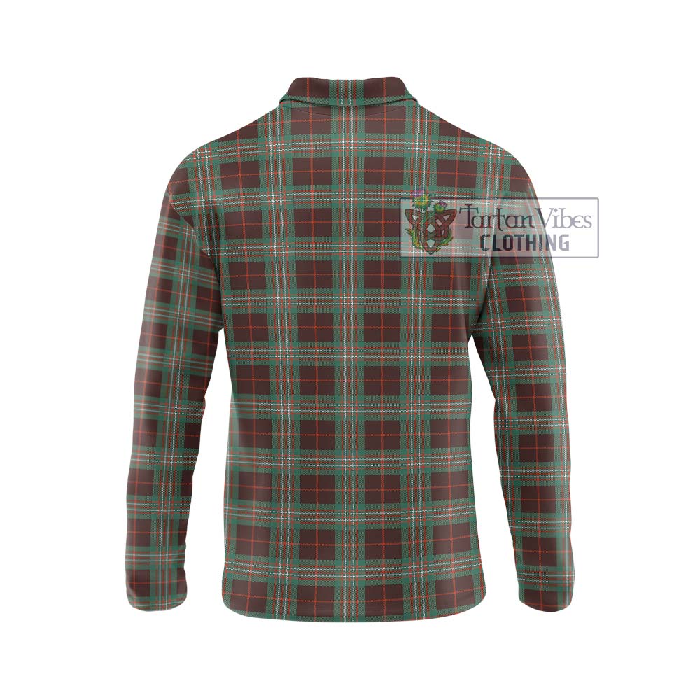 Scott Brown Ancient Tartan Long Sleeve Polo Shirt with Family Crest DNA In Me Style - Tartanvibesclothing Shop