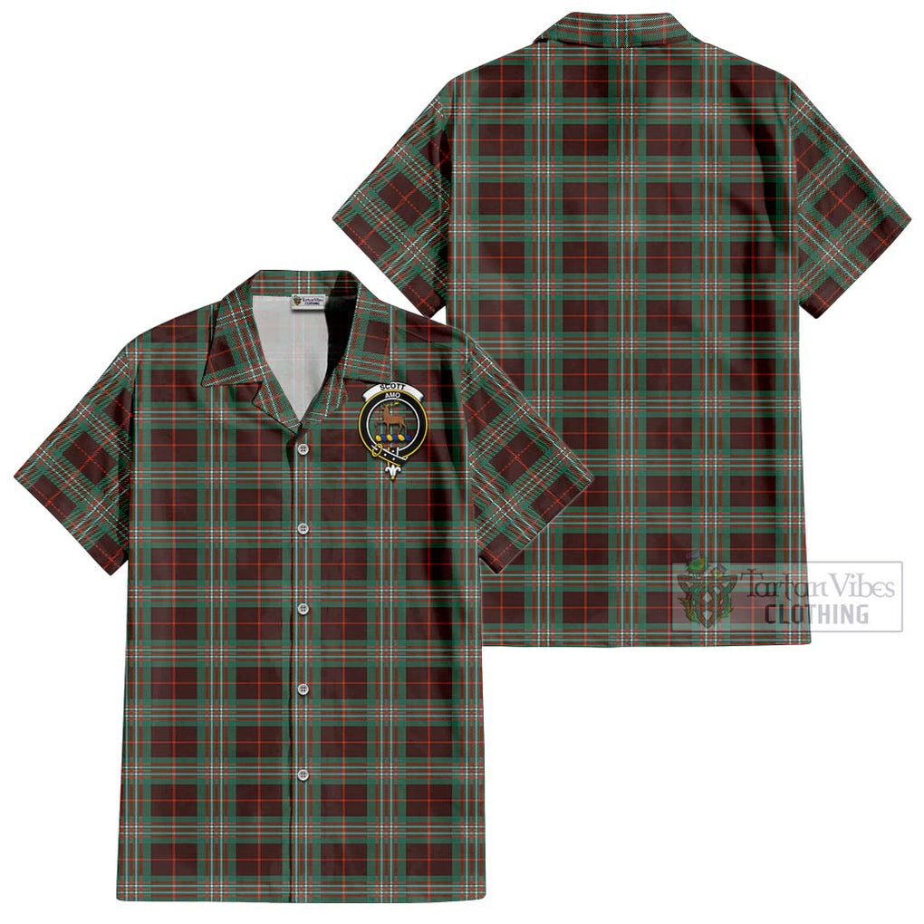 Scott Brown Ancient Tartan Cotton Hawaiian Shirt with Family Crest Kid - Tartan Vibes Clothing