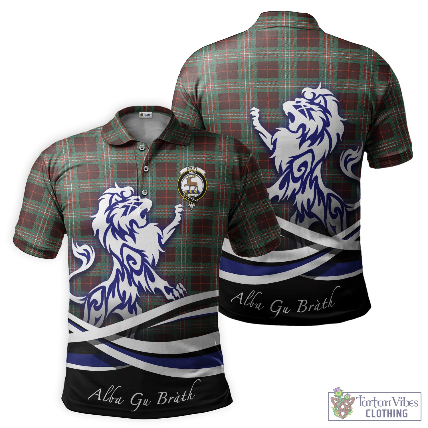 scott-brown-ancient-tartan-polo-shirt-with-alba-gu-brath-regal-lion-emblem