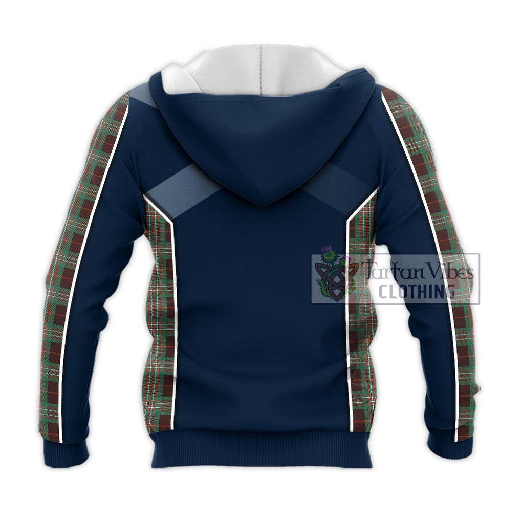 Scott Brown Ancient Tartan Knitted Hoodie with Family Crest and Lion Rampant Vibes Sport Style - Tartan Vibes Clothing