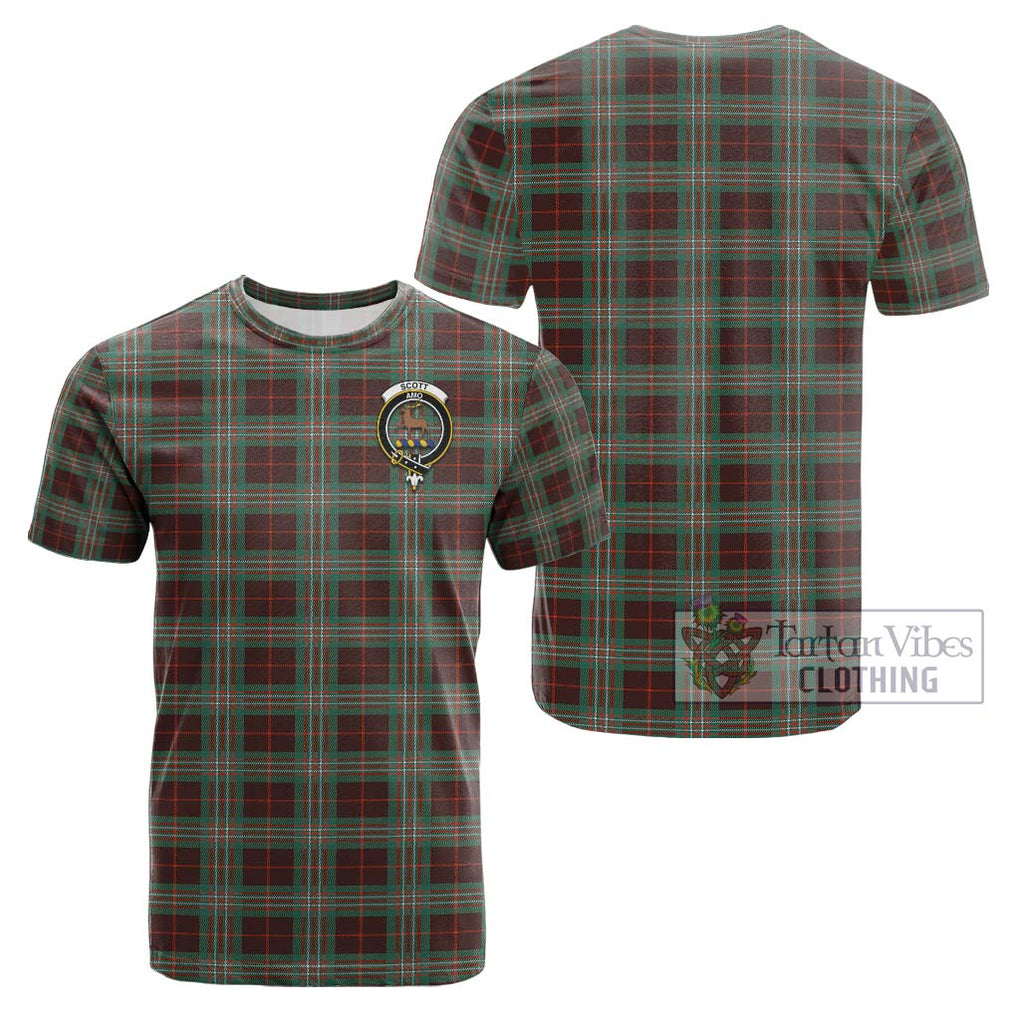 Scott Brown Ancient Tartan Cotton T-Shirt with Family Crest Kid's Shirt - Tartanvibesclothing Shop