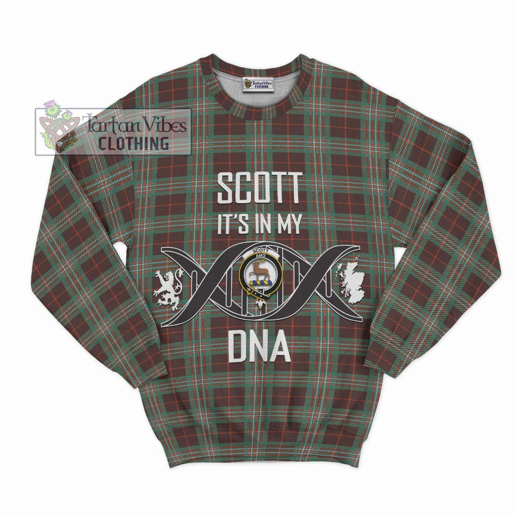 Scott Brown Ancient Tartan Sweatshirt with Family Crest DNA In Me Style - Tartanvibesclothing Shop