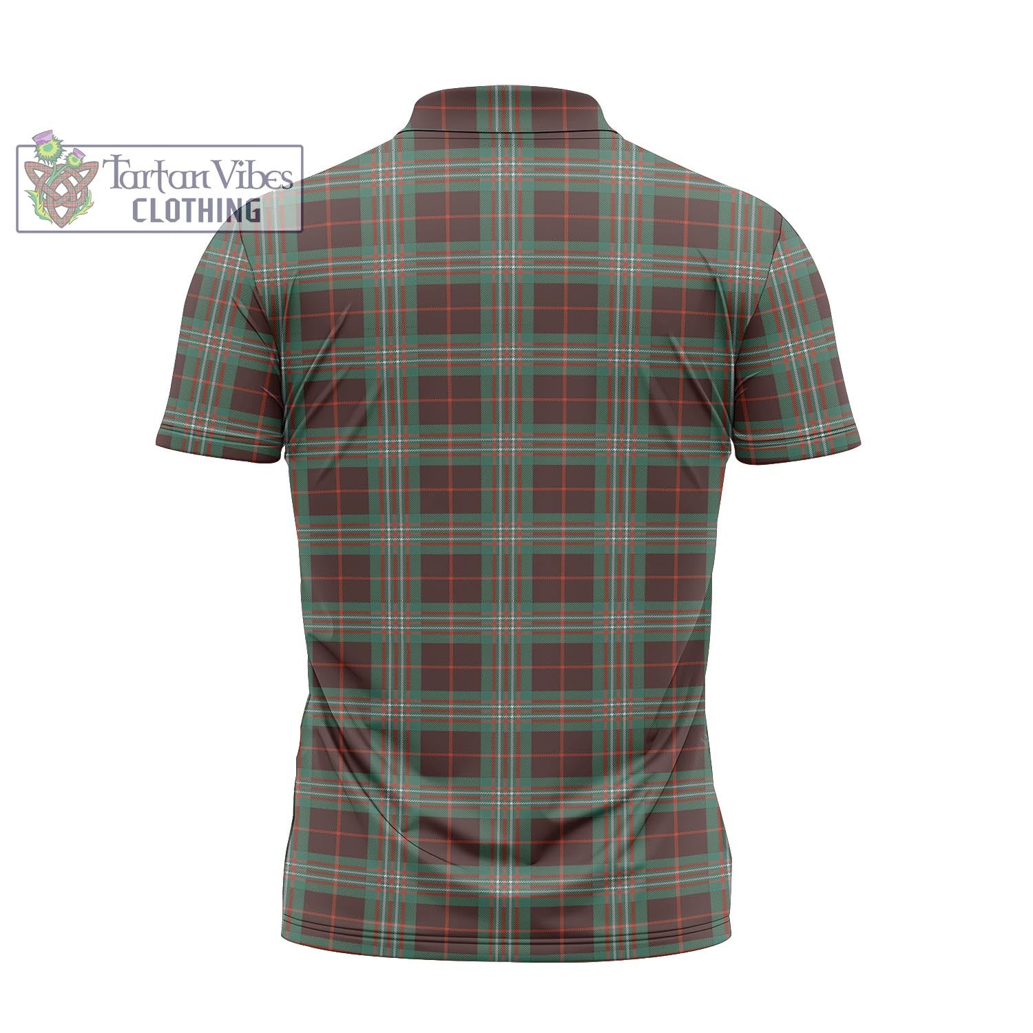 Tartan Vibes Clothing Scott Brown Ancient Tartan Zipper Polo Shirt