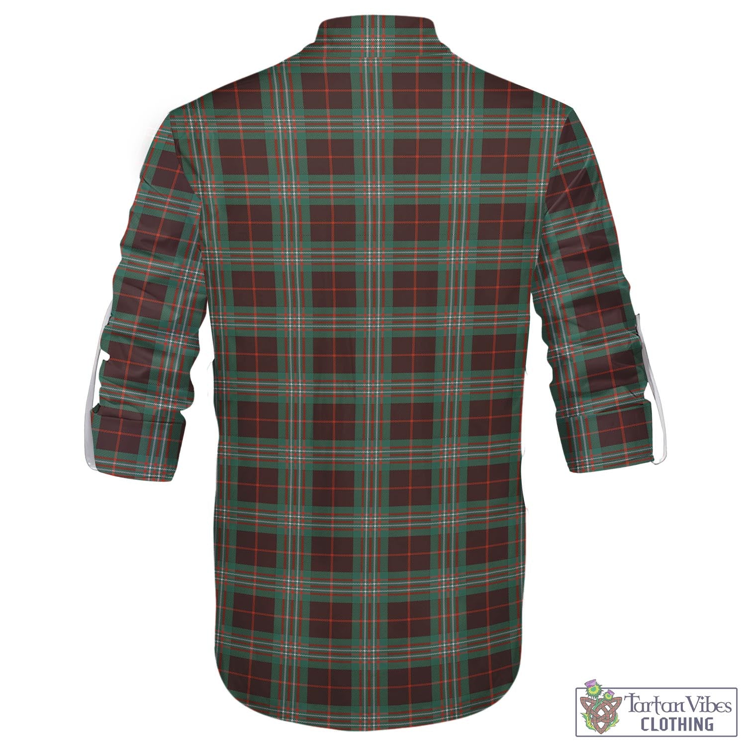 Tartan Vibes Clothing Scott Brown Ancient Tartan Men's Scottish Traditional Jacobite Ghillie Kilt Shirt