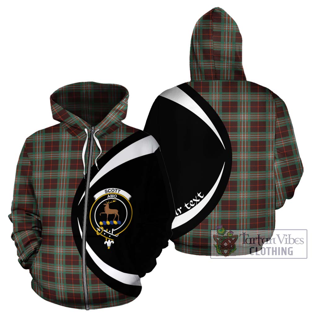 Scott Brown Ancient Tartan Hoodie with Family Crest Circle Style - Tartan Vibes Clothing