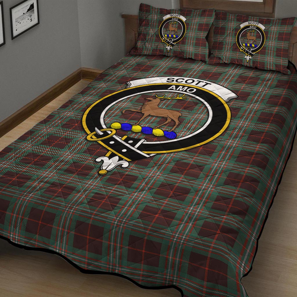 Scott Brown Ancient Tartan Quilt Bed Set with Family Crest - Tartan Vibes Clothing