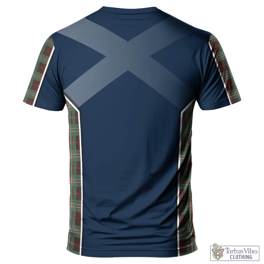 Tartan Vibes Clothing Scott Brown Ancient Tartan T-Shirt with Family Crest and Scottish Thistle Vibes Sport Style