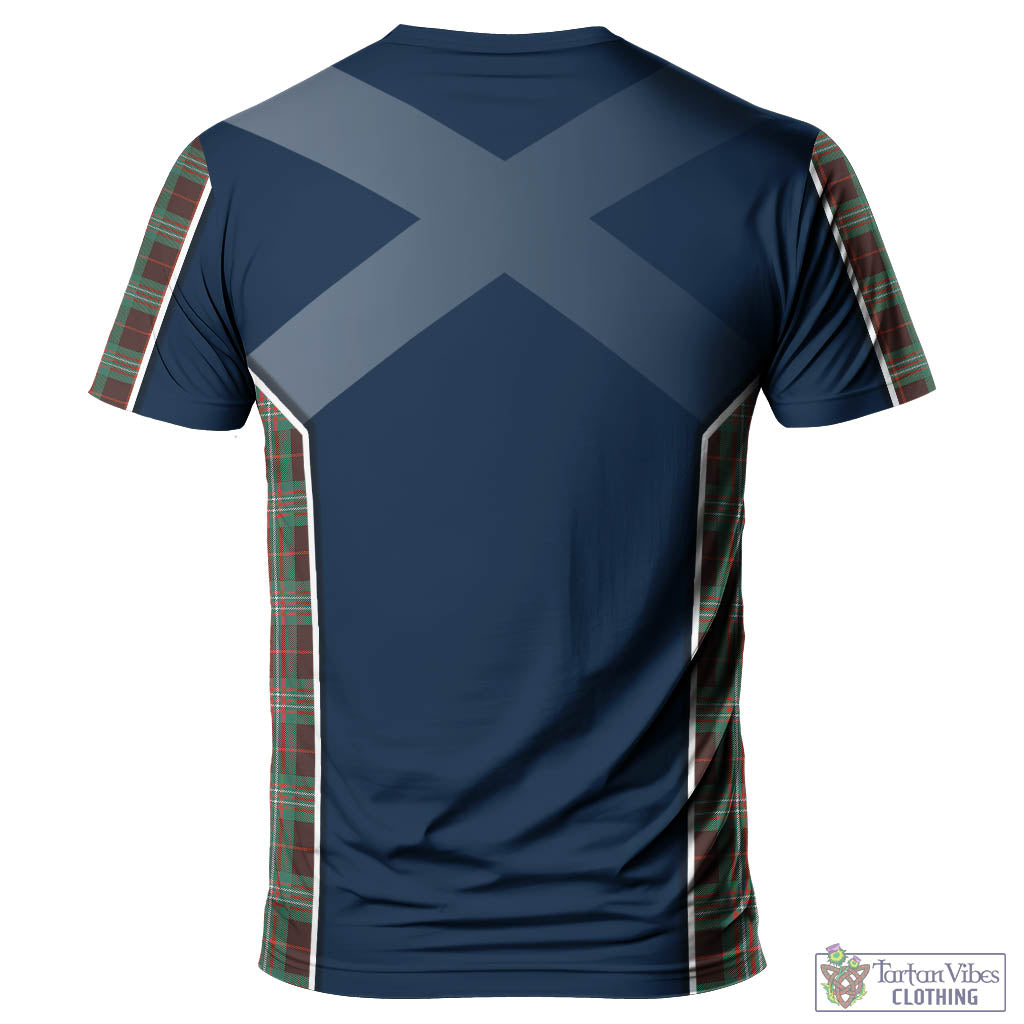 Tartan Vibes Clothing Scott Brown Ancient Tartan T-Shirt with Family Crest and Lion Rampant Vibes Sport Style