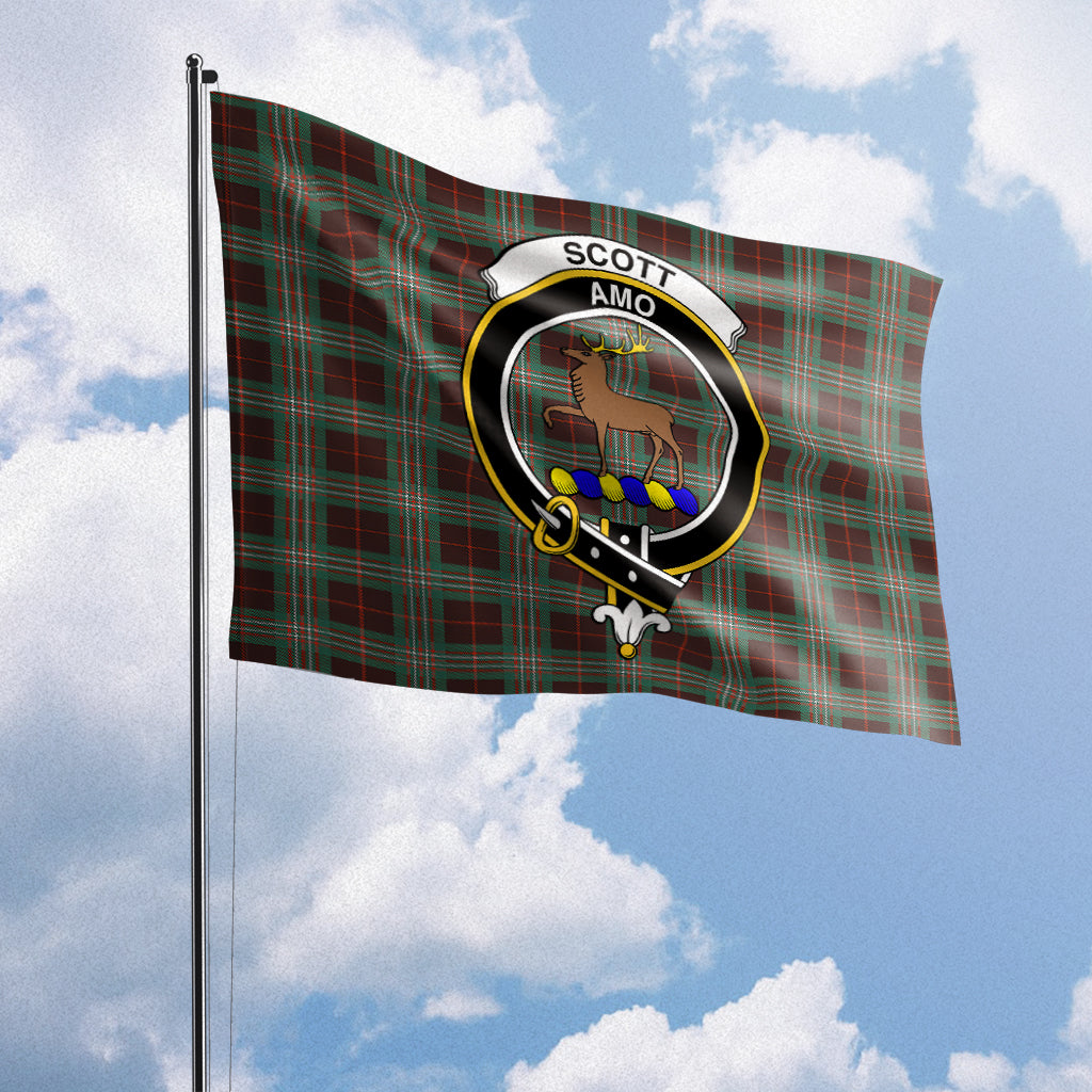 scott-brown-ancient-tartan-flag-with-family-crest