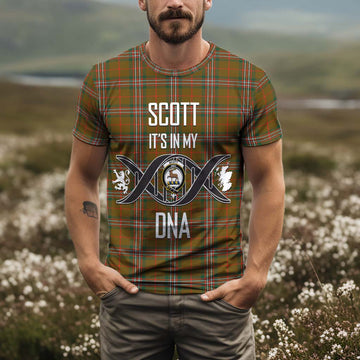 Scott Brown Modern Tartan T-Shirt with Family Crest DNA In Me Style