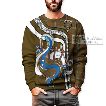 Scott Brown Modern Tartan Sweatshirt with Epic Bagpipe Style