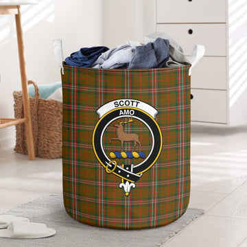 Scott Brown Modern Tartan Laundry Basket with Family Crest