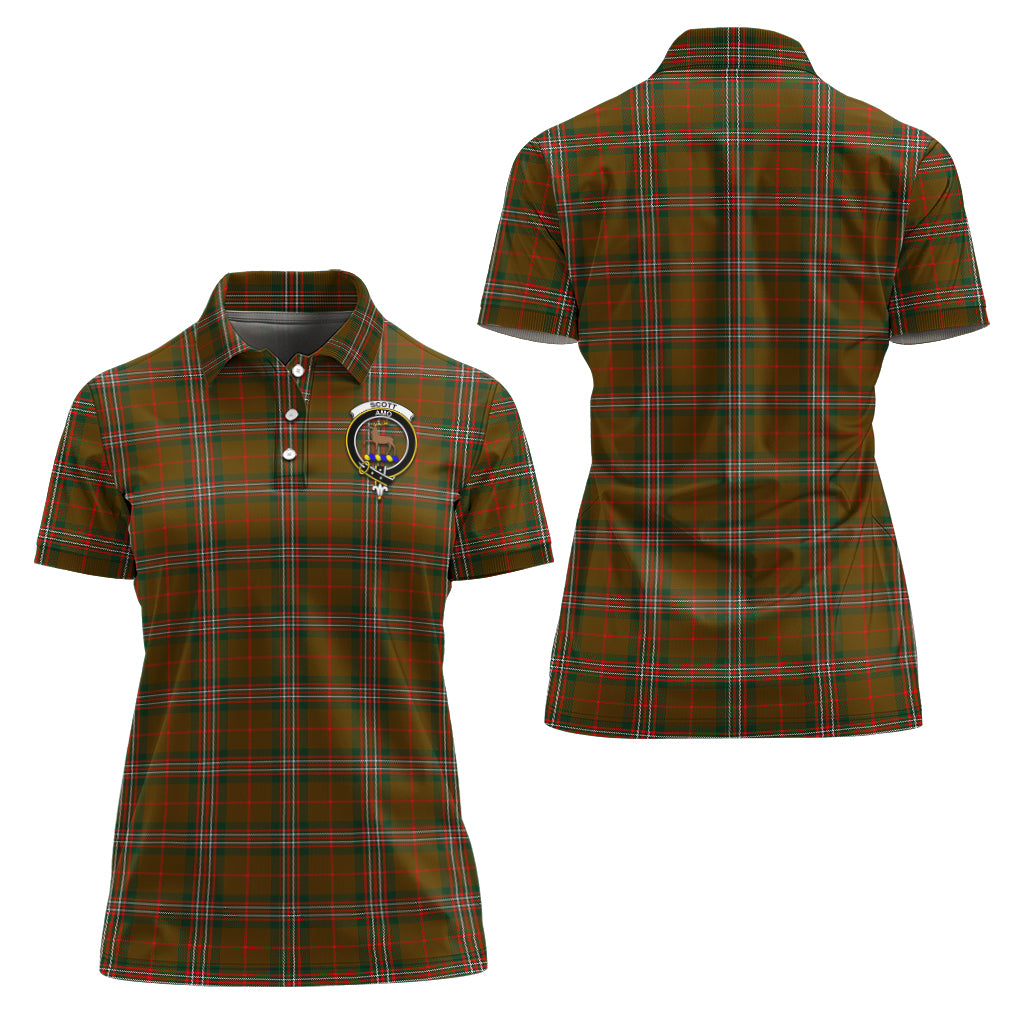 scott-brown-modern-tartan-polo-shirt-with-family-crest-for-women