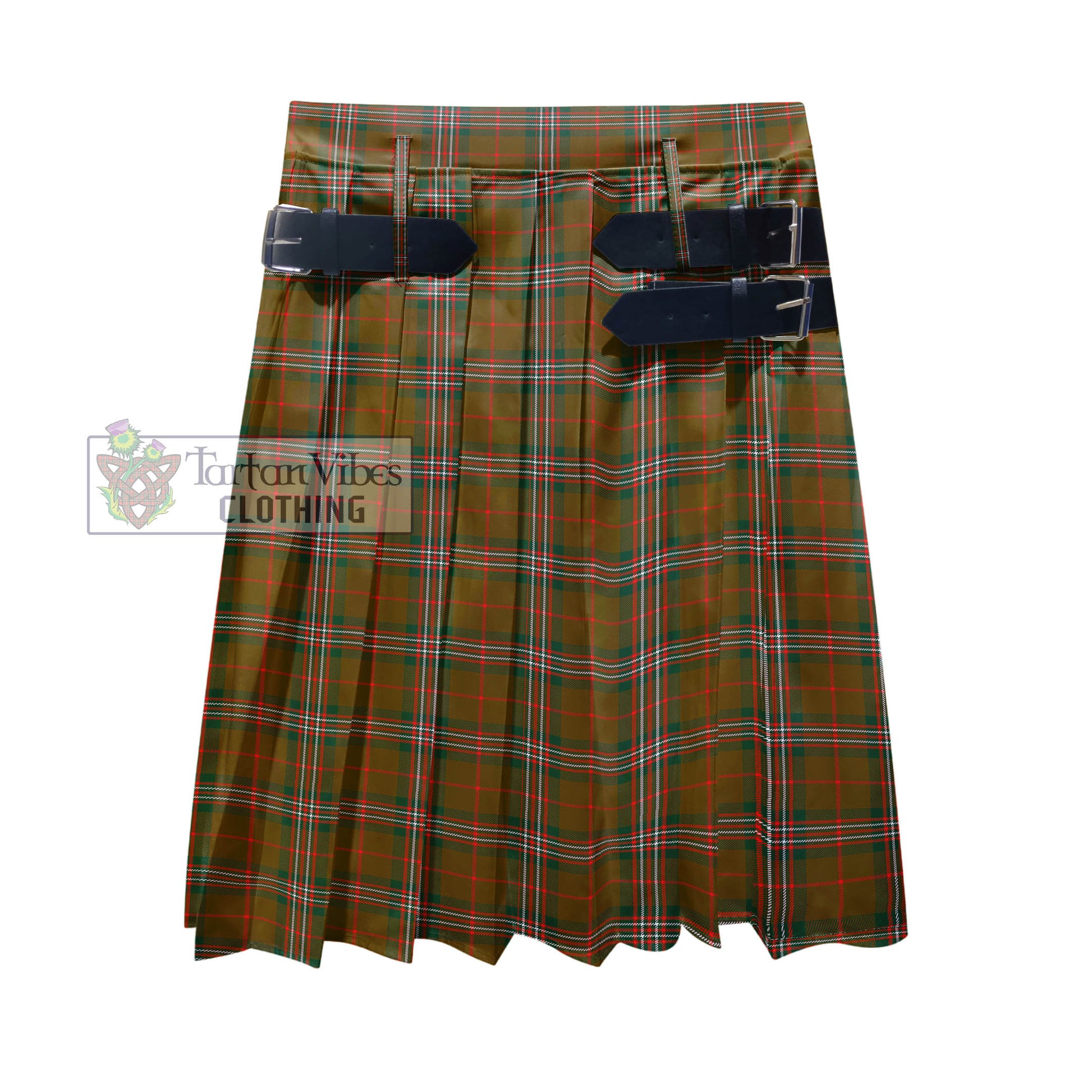 Tartan Vibes Clothing Scott Brown Modern Tartan Men's Pleated Skirt - Fashion Casual Retro Scottish Style