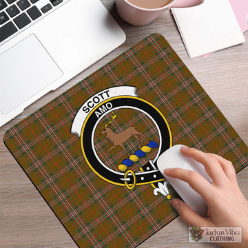 Scott Brown Modern Tartan Mouse Pad with Family Crest