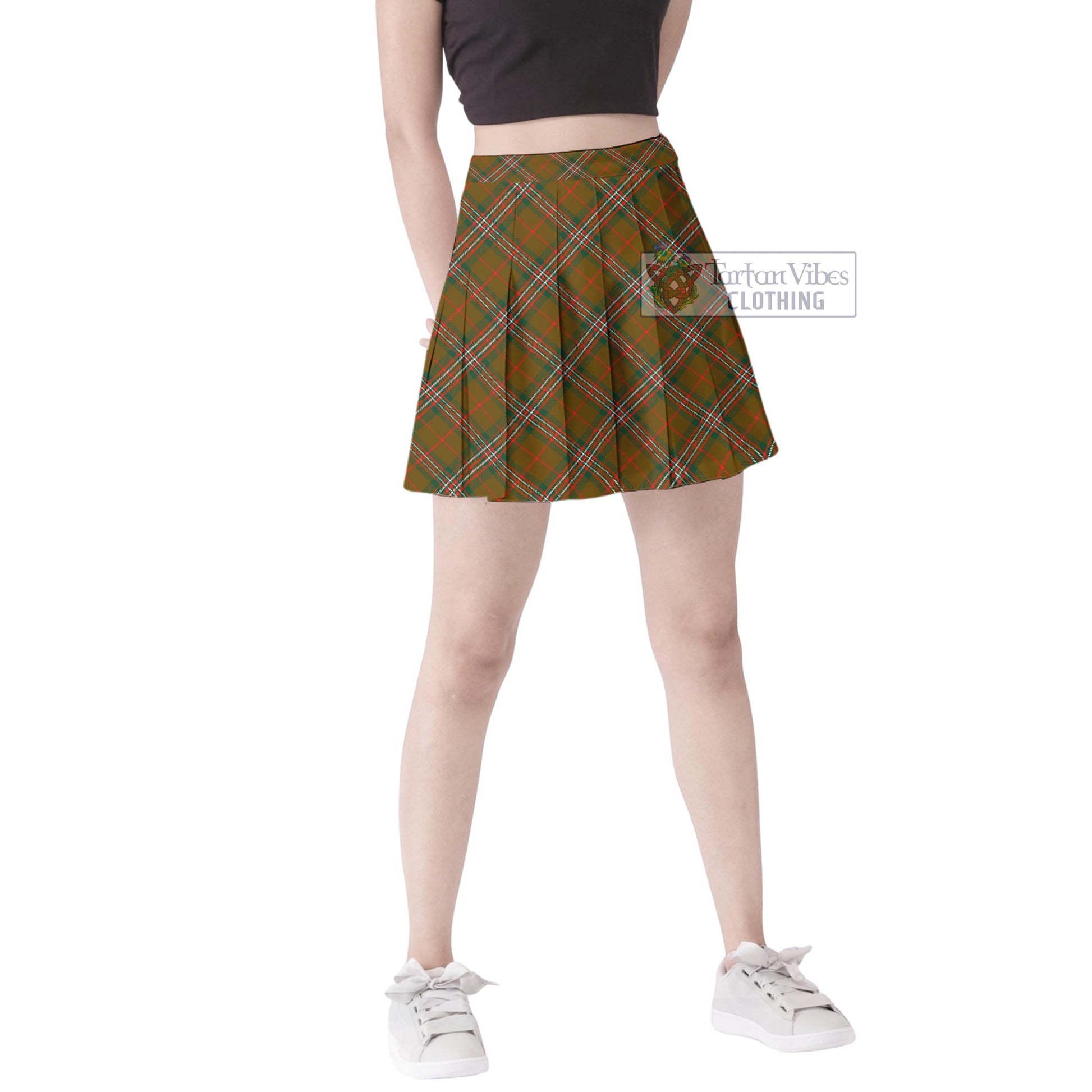 Tartan Vibes Clothing Scott Brown Modern Tartan Women's Plated Mini Skirt