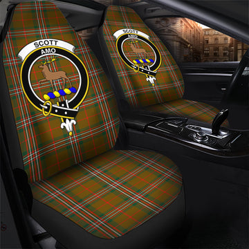 Scott Brown Modern Tartan Car Seat Cover with Family Crest