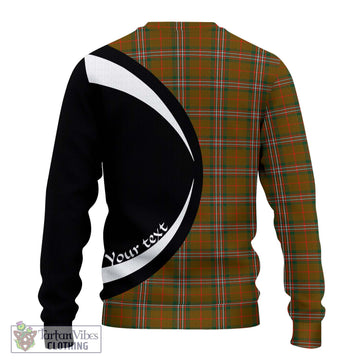 Scott Brown Modern Tartan Knitted Sweater with Family Crest Circle Style