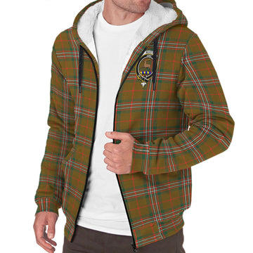 Scott Brown Modern Tartan Sherpa Hoodie with Family Crest