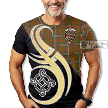 Scott Brown Modern Tartan T-Shirt with Family Crest and Celtic Symbol Style