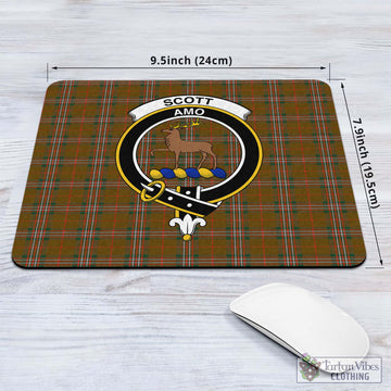 Scott Brown Modern Tartan Mouse Pad with Family Crest