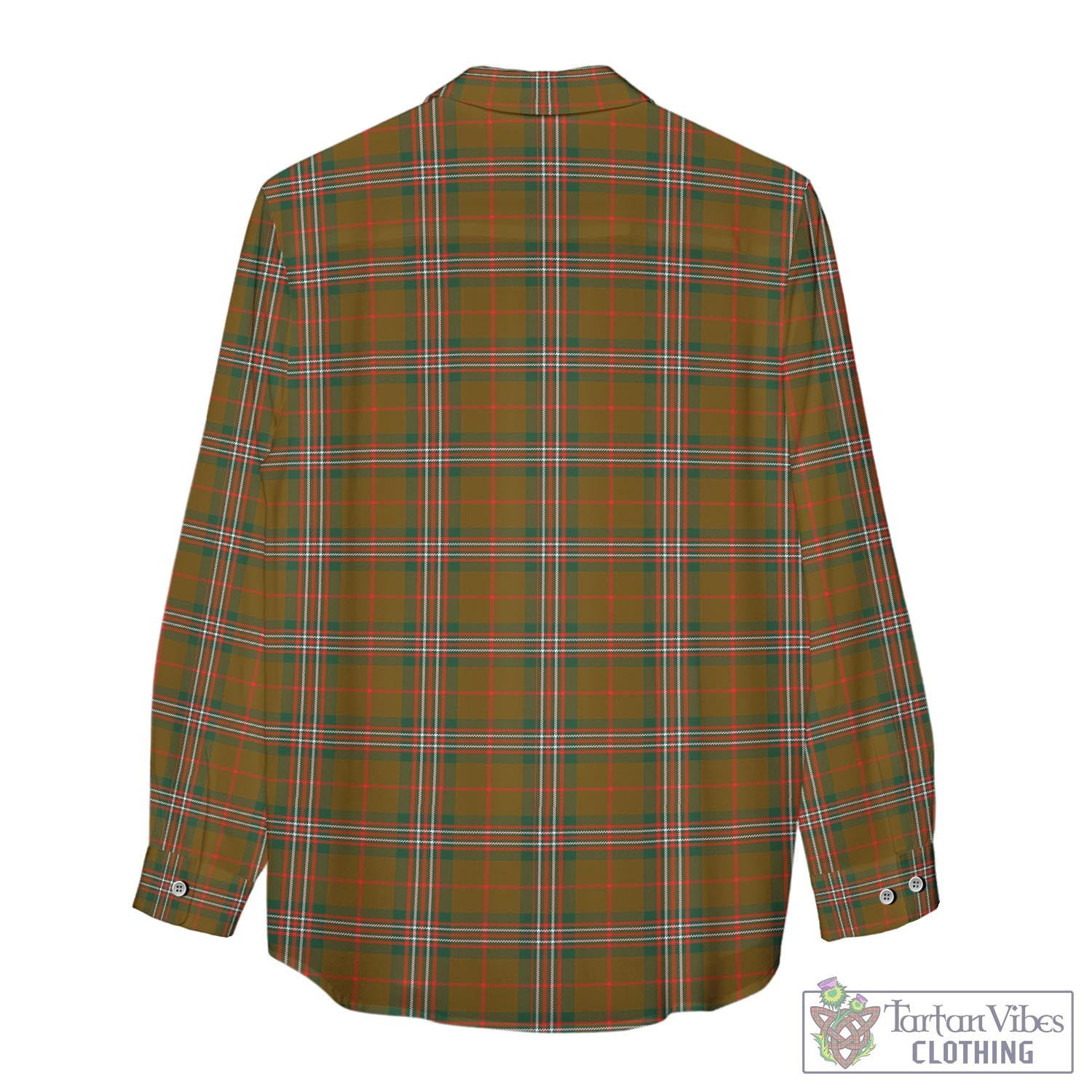 Tartan Vibes Clothing Scott Brown Modern Tartan Womens Casual Shirt with Family Crest