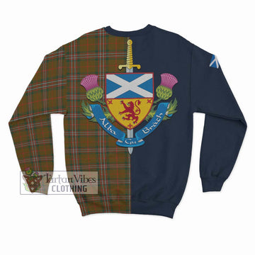 Scott Brown Modern Tartan Sweatshirt Alba with Scottish Lion Royal Arm Half Style