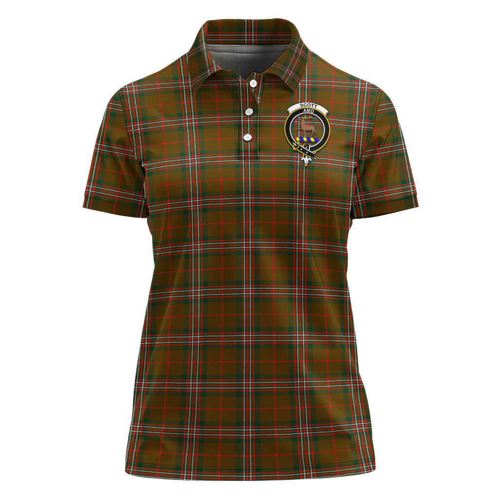 scott-brown-modern-tartan-polo-shirt-with-family-crest-for-women