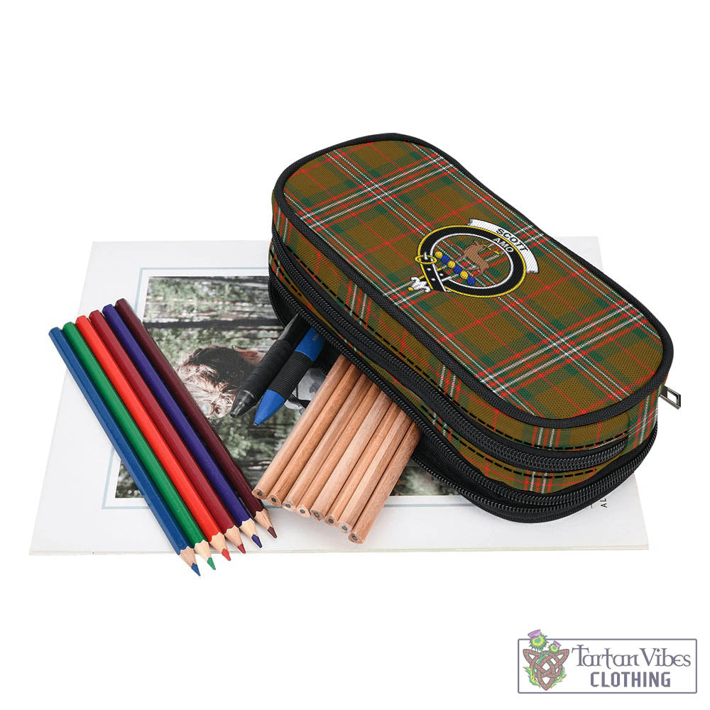 Tartan Vibes Clothing Scott Brown Modern Tartan Pen and Pencil Case with Family Crest