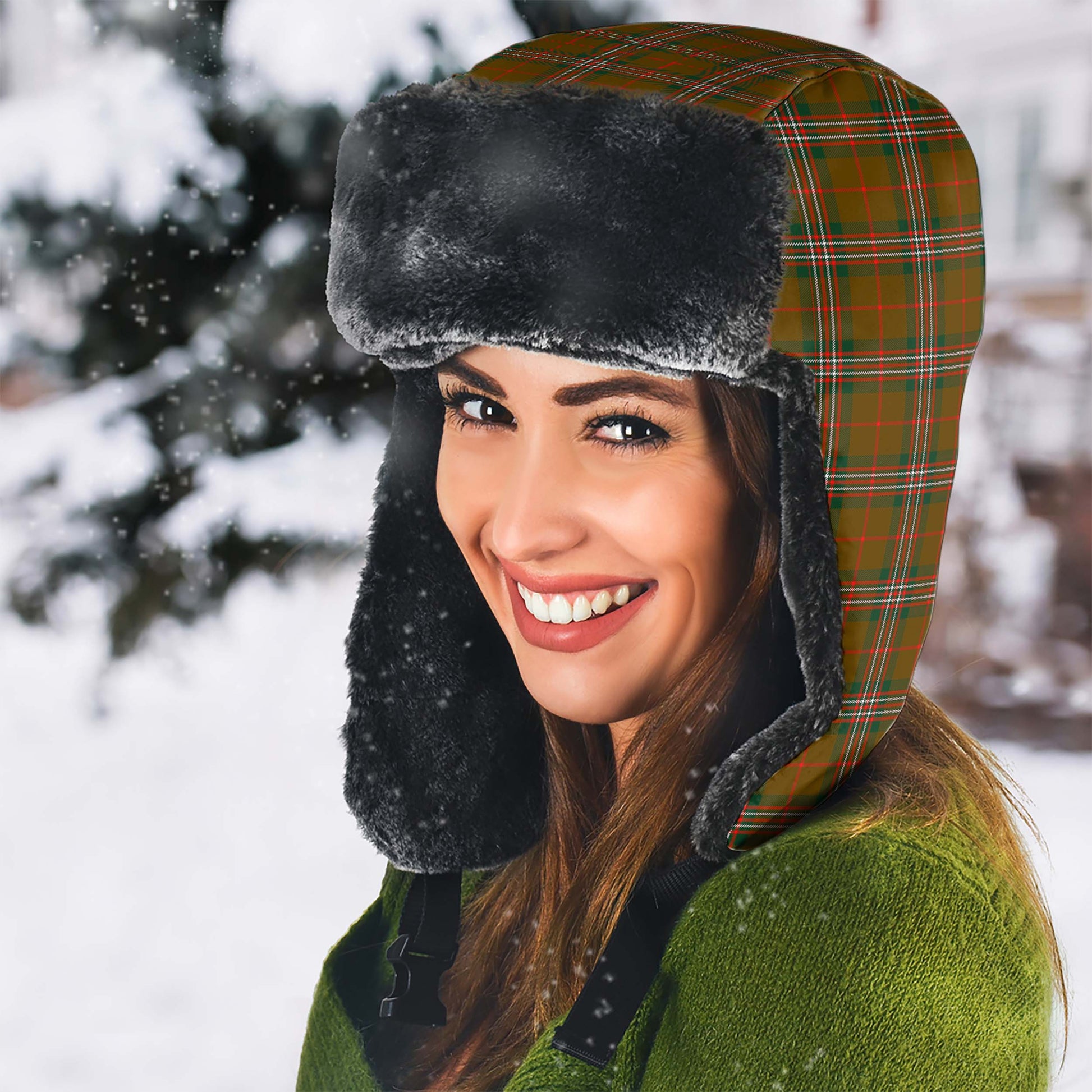 Scott Brown Modern Tartan Winter Trapper Hat - Tartanvibesclothing