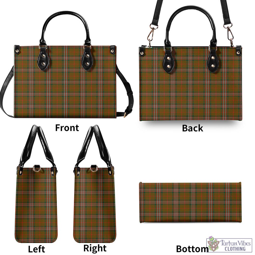 Tartan Vibes Clothing Scott Brown Modern Tartan Luxury Leather Handbags