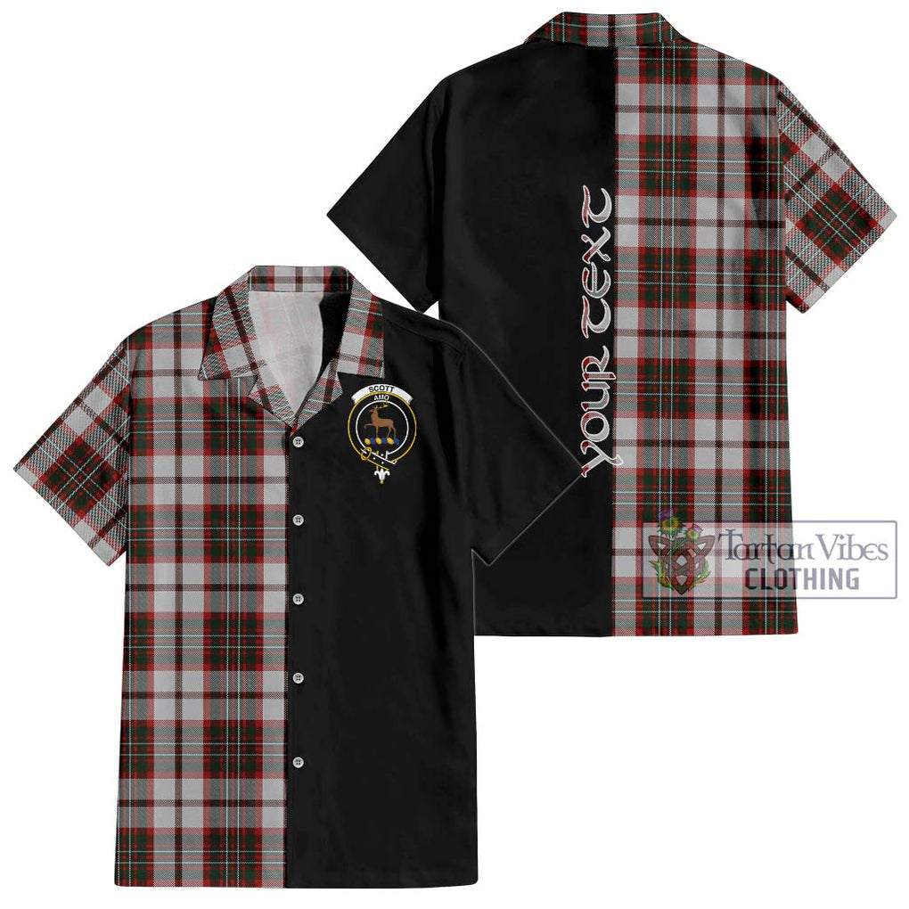 Scott Dress Tartan Short Sleeve Button Shirt with Family Crest and Half Of Me Style Kid - Tartanvibesclothing Shop