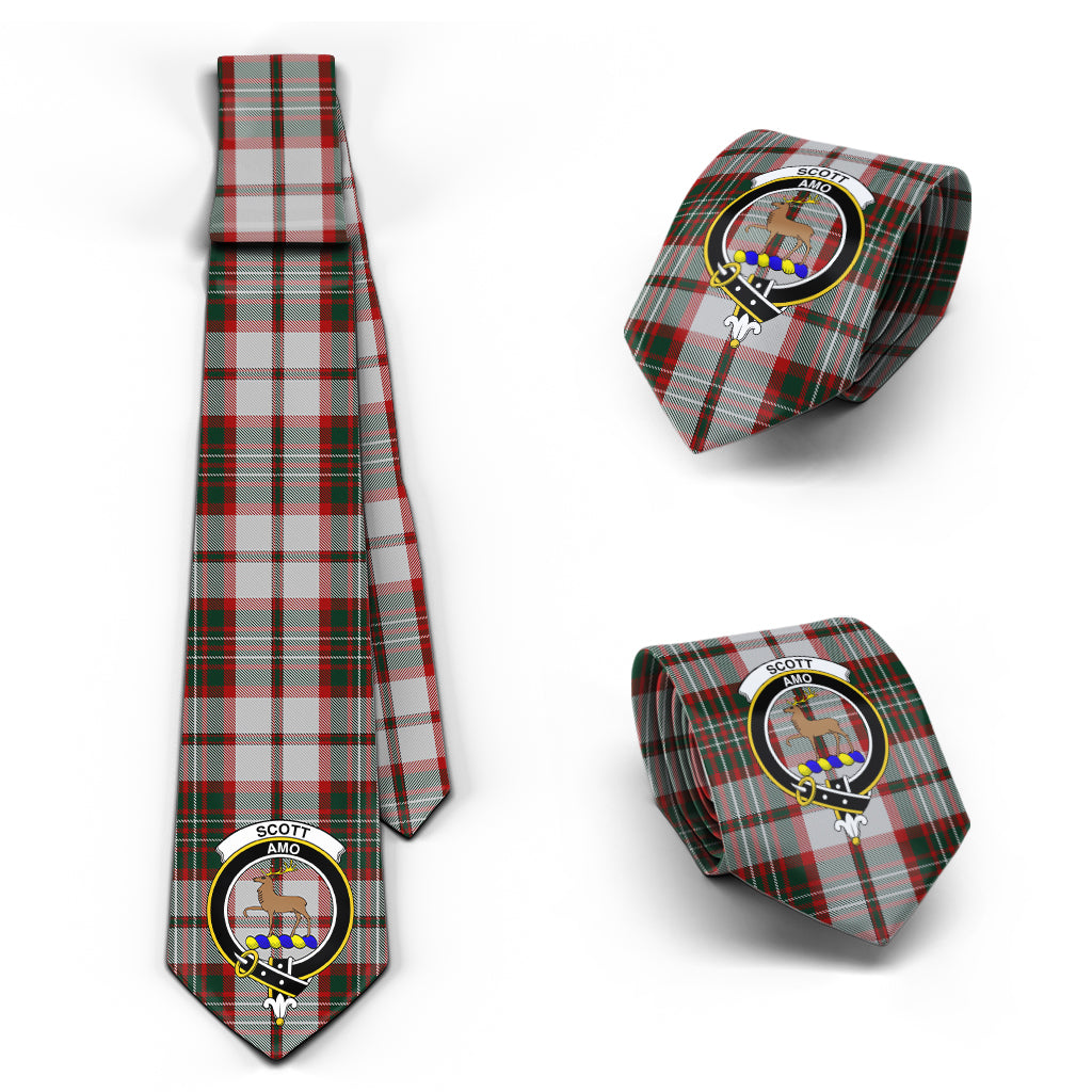 Scott Dress Tartan Classic Necktie with Family Crest Necktie One Size - Tartan Vibes Clothing