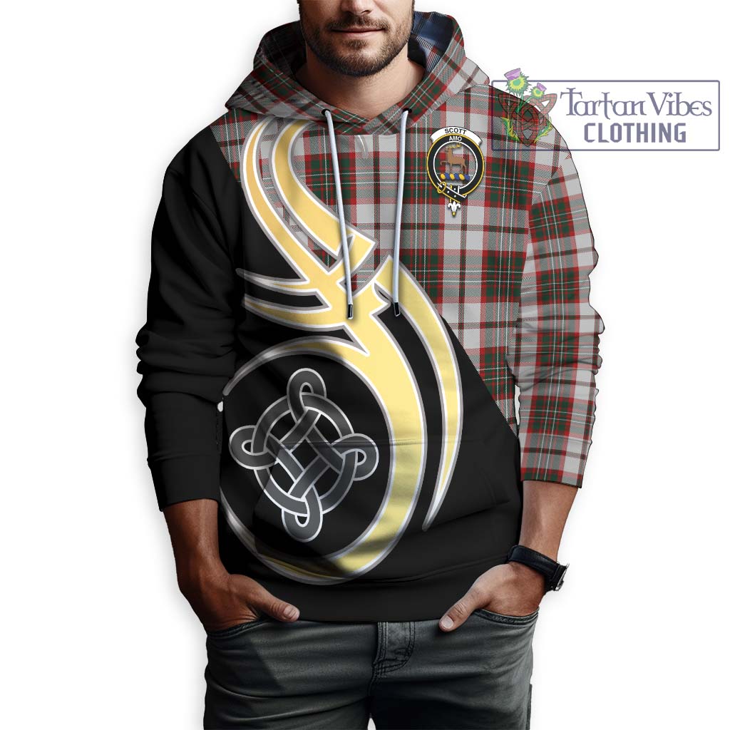 Scott Dress Tartan Hoodie with Family Crest and Celtic Symbol Style Zip Hoodie - Tartan Vibes Clothing