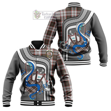 Scott Dress Tartan Baseball Jacket with Epic Bagpipe Style