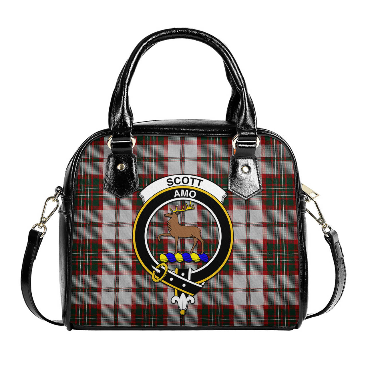 Scott Dress Tartan Shoulder Handbags with Family Crest One Size 6*25*22 cm - Tartanvibesclothing