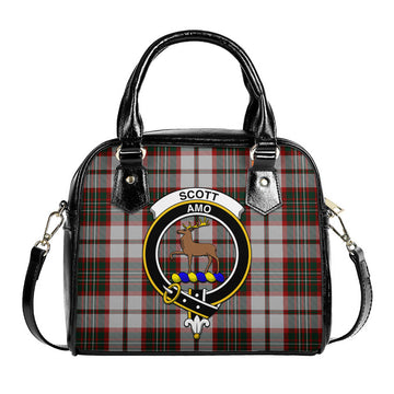 Scott Dress Tartan Shoulder Handbags with Family Crest